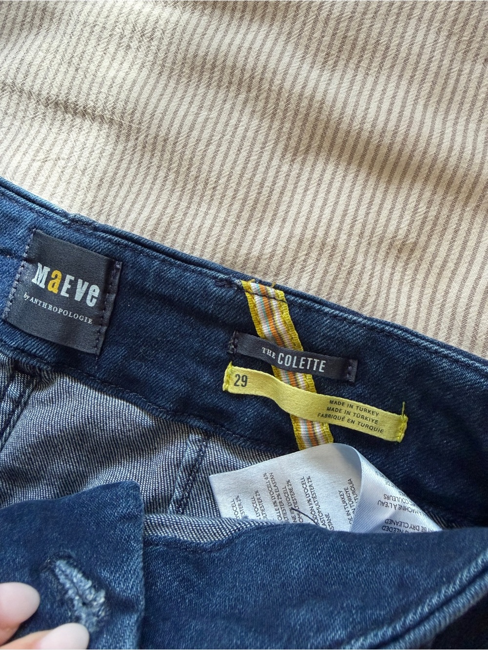Maeve Colette High Rise Wide Leg Cropped Jeans - Picture 6 of 7